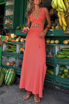 Bianca - Vestito Plunge Cut-Out in Cotone