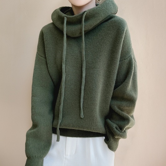 CLOE – MAGLIONE A COLLO ALTO IN LANA MERINO