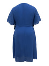 Daria™ – Abito Chiffon Taglie Forti con Scollo a V & Volant