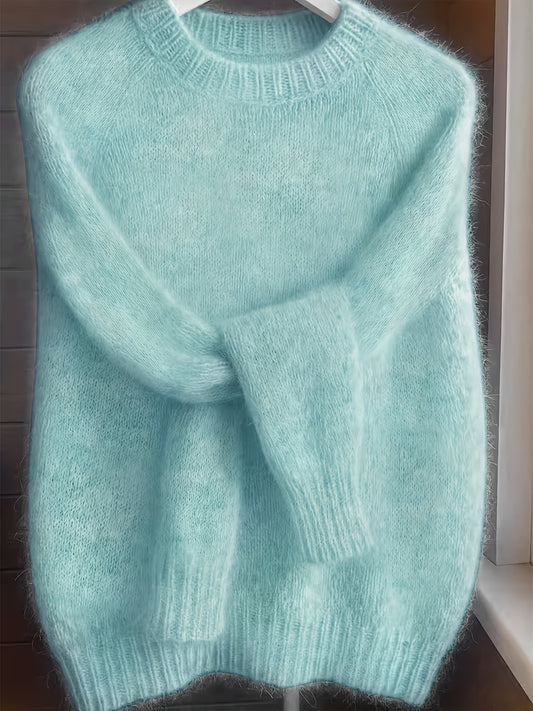 Pullover Elegante con Collo Rotondo in Maglia