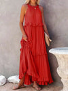 Ilona - Abito a Collo Halter con Volant e Maxi Tasche