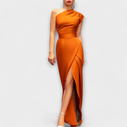 Axa - Elegante Abito Maxi da Sera Asimmetrico