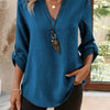 Blusa Fluida con Scollo Aperto