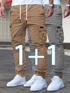 2 pezzi Pantaloni Cargo da Uomo - Tasche Multifunzionali, Coulisse Regolabile, Adatti per Abbigliamento Casual e Formale in Tutte le Stagioni - Ottimo Regalo di Compleanno/Natale - Lavabile in Lavatrice e Durevole, un Must-have per gli Appassionati di Att