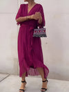 Monica - Abito in chiffon con scollatura a V
