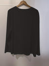 3-Pacchetto Magliette Donna V-Collo a Manica Lunga | Colore Unito, Stile Casual per Uso Quotidiano e Vacanze - Collezione Autunno/Inverno