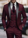Completo da Uomo 3 Pezzi - Giacca - Gilet - Pantaloni - Cravatta Formale - Completo da Sposa - Gilet - Uniforme da Lavoro - Regalo di Natale