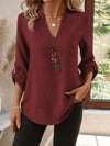 Blusa Fluida con Scollo Aperto
