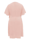Daria™ – Abito Chiffon Taglie Forti con Scollo a V & Volant
