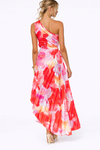 VESTITO MAXI ASIMMETRICO STAMPATO