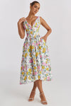 Ariana - Abito Midi Flare con Scollatura a V