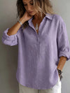 Camicia Lunga in Lino con Collo a V
