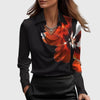 Sylvie | Blusa con lucentezza lussuosa e scollatura plissettata