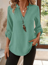 Blusa Fluida con Scollo Aperto