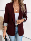 Blazer Leggero Monopetto con Manica Risvoltata