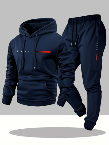 Parisian — Set Felpa con Cappuccio e Pantaloni Sportivi