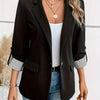 Blazer Leggero Monopetto con Manica Risvoltata