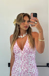 Farida - Abito Maxi in Pizzo Rosa