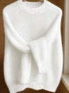 Pullover Elegante con Collo Rotondo in Maglia