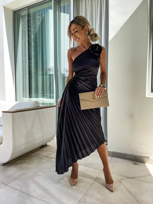 Lizbeth - Abito Maxi Spalla Fiori