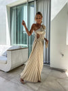 Lizbeth - Abito Maxi con Spalla Fiori