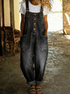 Weronika - Tuta in denim loose con chiusura regolabile