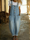 Weronika - Tuta in denim loose con chiusura regolabile