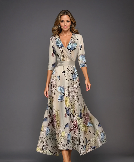 Abito Chic con Stampa Floreale
