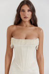 ABITO MIDI CORSETTO SENZA SPALLE