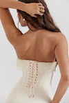 ABITO MIDI CORSETTO SENZA SPALLE