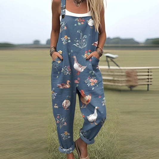 Tuta Vintage Floreale per Donne - Stile Senza Sforzo e Comfort per Tutta la Giornata