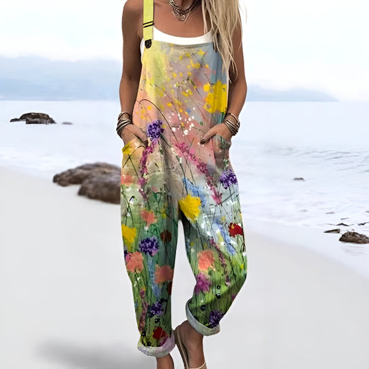 Tuta Vintage Floreale Donna - Stile Senza Sforzo e Comfort per Tutto il Giorno