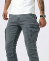 Pantaloni Cargo Marino Elasticizzati
