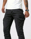 Pantaloni Cargo Marino Elasticizzati