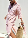 Leviana™ | Vestito camicia a righe classiche
