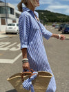 Leviana™ | Vestito camicia a righe classiche
