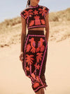 Katia - Completo stampato Top e Gonna