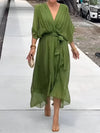 Monica - Abito in chiffon con scollatura a V