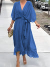 Monica - Abito in chiffon con scollatura a V