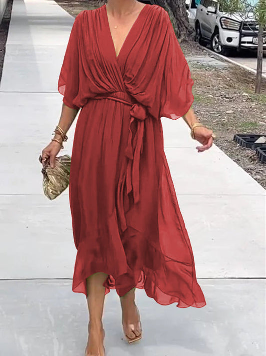 Thyra - Vestito Midi con Scollatura a V