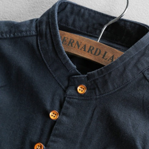 Kenji – Camicia Stile Giapponese in Misto Lino Premium