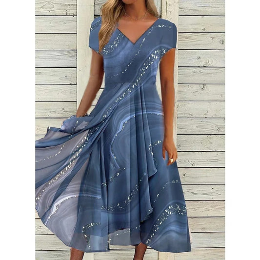 Bianca | Abito Midi con Scollo a V