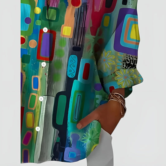Edna™ blouse con motivo geometrico