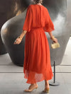 Monica - Abito in chiffon con scollatura a V