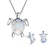 Set di Gioielli con Tartaruga di Opale