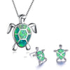 Set di Gioielli con Tartaruga di Opale