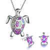Set di Gioielli con Tartaruga di Opale