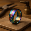 Anello arcobaleno fatto a mano con zampe in acciaio inossidabile