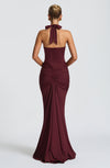 VESTITO LUNGO HALTER DRAPEATO