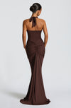 VESTITO LUNGO HALTER DRAPEATO